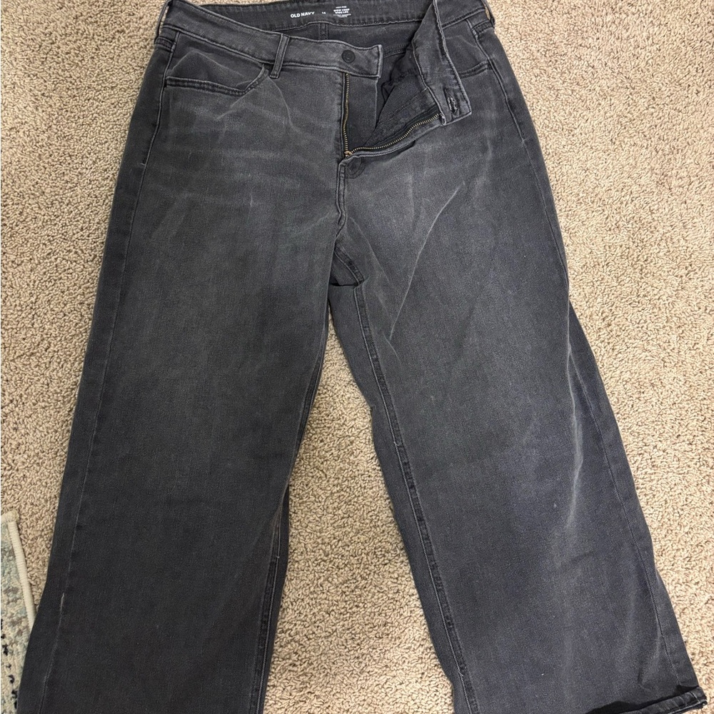 Old Navy Charcoal High-Rise Jeans
